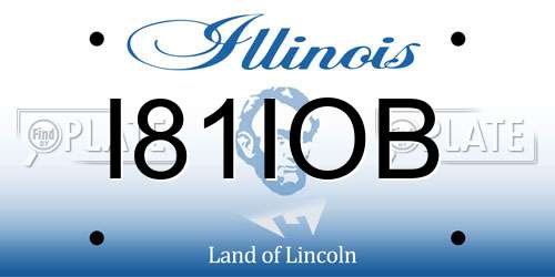 I81IOB Illinois License Plate