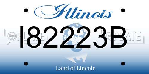 I82223B Illinois License Plate