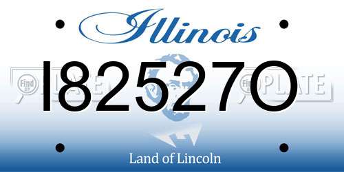 I82527O Illinois License Plate