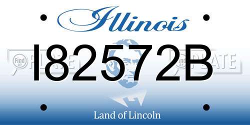 I82572B Illinois License Plate