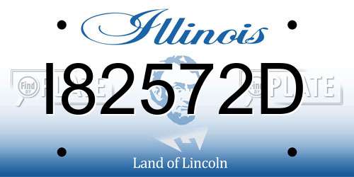 I82572D Illinois License Plate