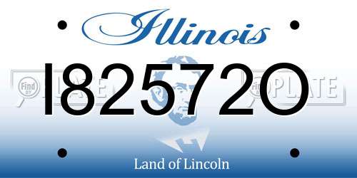 I82572O Illinois License Plate