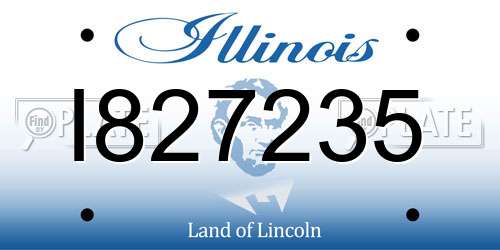 I827235 Illinois License Plate