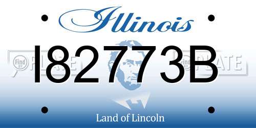 I82773B Illinois License Plate