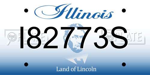 I82773S Illinois License Plate