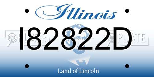 I82822D Illinois License Plate