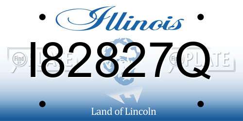 I82827Q Illinois License Plate