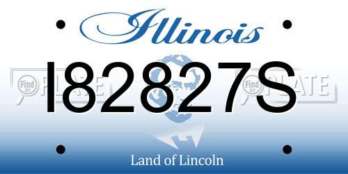 I82827S Illinois License Plate