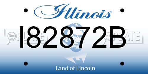 I82872B Illinois License Plate