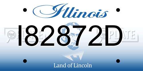 I82872D Illinois License Plate