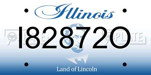 I82872O Illinois License Plate