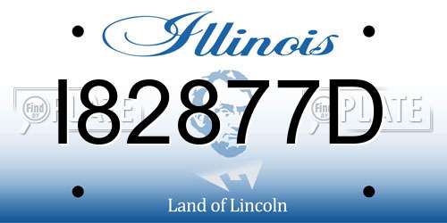 I82877D Illinois License Plate