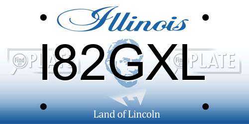 I82GXL Illinois License Plate