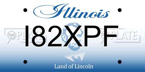 I82XPF Illinois License Plate