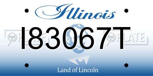 I83067T Illinois License Plate