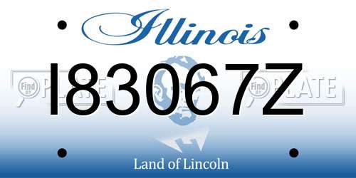 I83067Z Illinois License Plate