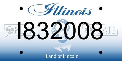 I832008 Illinois License Plate