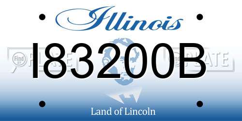 I83200B Illinois License Plate
