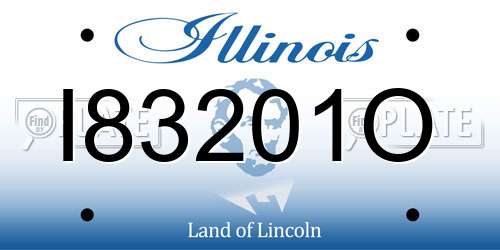 I83201O Illinois License Plate