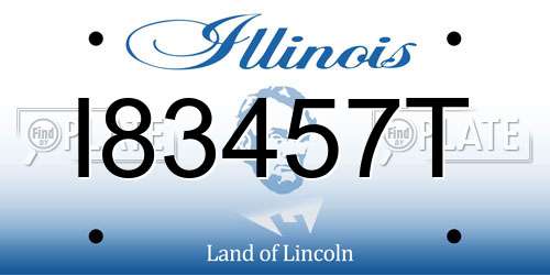 I83457T Illinois License Plate