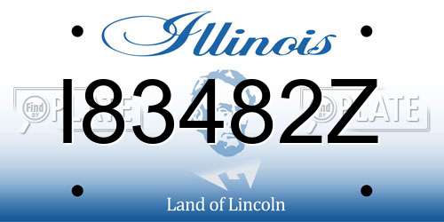 I83482Z Illinois License Plate