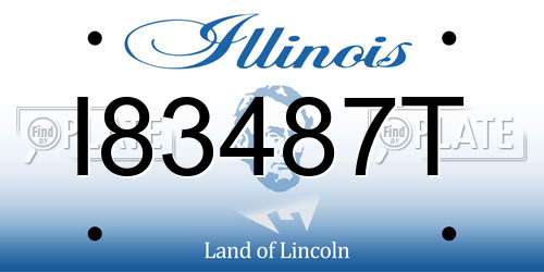 I83487T Illinois License Plate