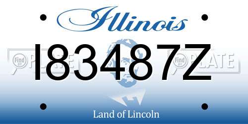 I83487Z Illinois License Plate