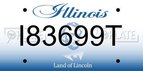 I83699T Illinois License Plate