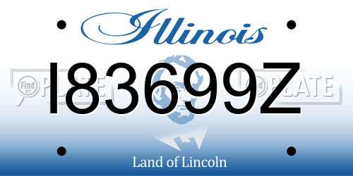 I83699Z Illinois License Plate
