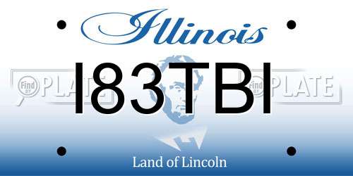 I83TBI Illinois License Plate