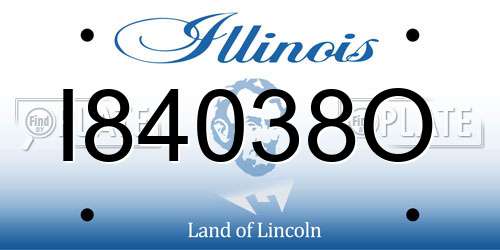 I84038O Illinois License Plate