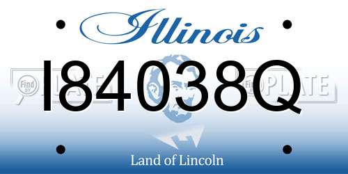I84038Q Illinois License Plate