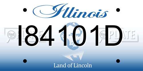 I84101D Illinois License Plate