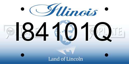 I84101Q Illinois License Plate