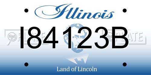 I84123B Illinois License Plate