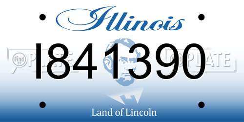 I841390 Illinois License Plate