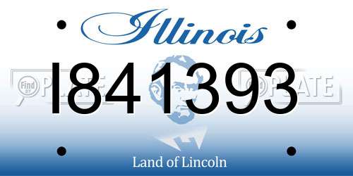 I841393 Illinois License Plate