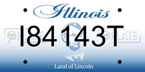 I84143T Illinois License Plate