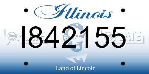 I842155 Illinois License Plate
