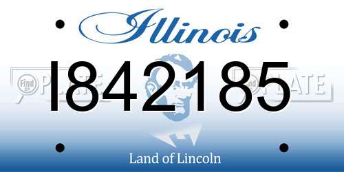 I842185 Illinois License Plate