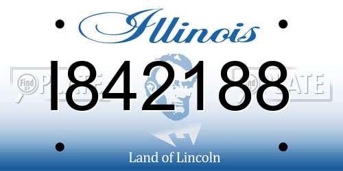 I842188 Illinois License Plate