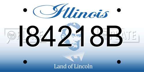 I84218B Illinois License Plate