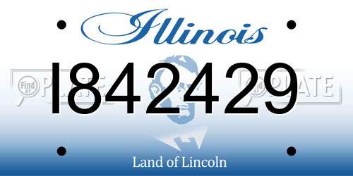 I842429 Illinois License Plate