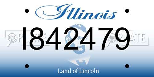 I842479 Illinois License Plate