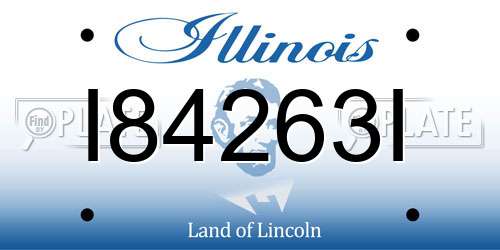I84263I Illinois License Plate