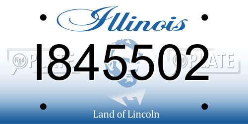 I845502 Illinois License Plate