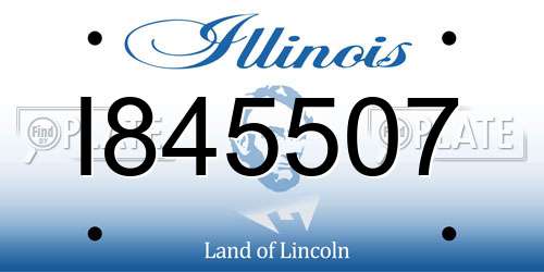 I845507 Illinois License Plate
