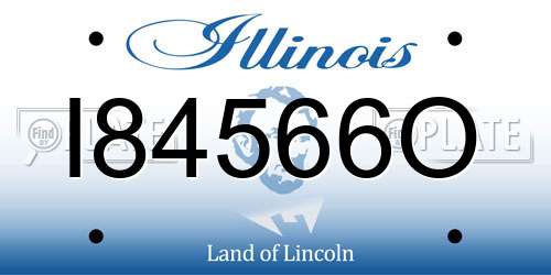 I84566O Illinois License Plate