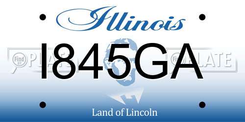 I845GA Illinois License Plate