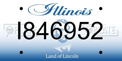 I846952 Illinois License Plate